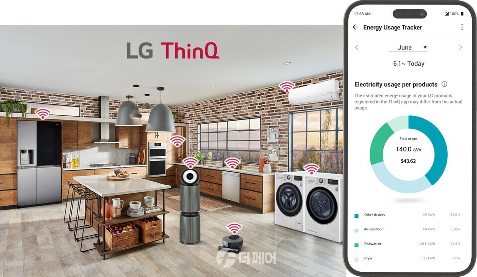 LG전자 가전 에너지 모니터링 서비스 / 사진제공=LG전자