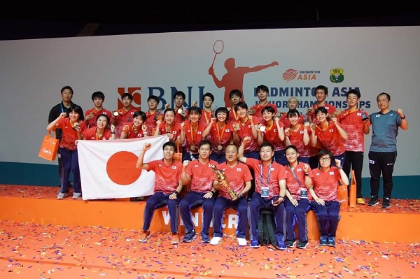 사진 2023 아시아주니어배드민턴선수권대회 혼합단체전 우승을 차지한 일본, 아시아배드민턴연맹