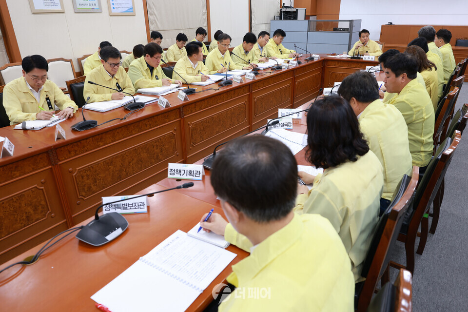 호우피해 도민 지원대책 보고회(소회의실) / 사진제공=충북도청 대변인실