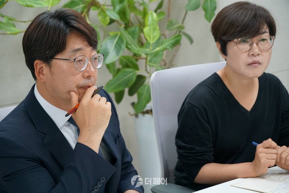 교사노동조합연맹과 만나 간담회를 하고 있다. / 사진제공=강성희 의원실