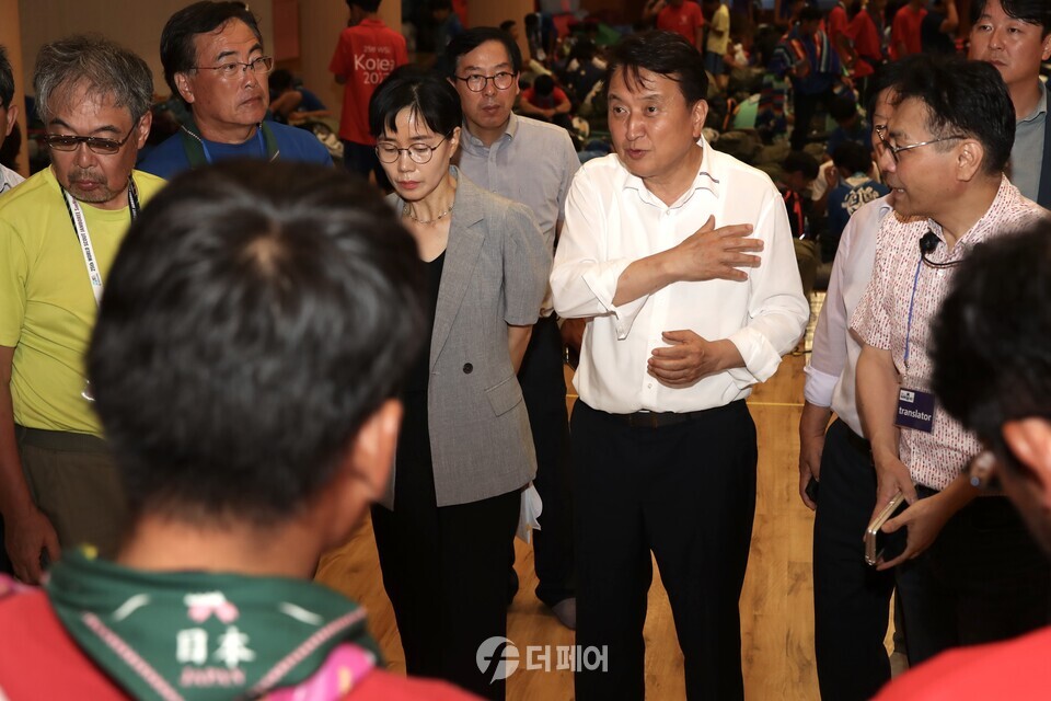 일본 스카우트 대원들 단양 구인사 방문 / 사진제공=충청북도