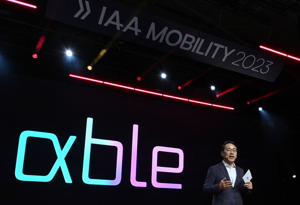 사진제공=LG전자 / Taking 'Life’s Good' on the Road를 주제로 모빌리티 산업과 미래 비전을 소개하는 LG전자 CEO 조주완 사장