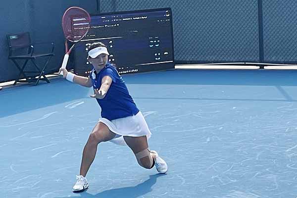 사진 2022 항저우 아시안게임 테니스 경기 여자 단식 박소현의 경기 모습, 대한테니스협회