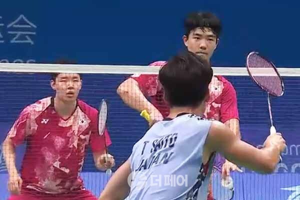 사진 2022 항저우 아시안게임 배드민턴 남자복식 16강에 오른 강민혁-서승재 경기 모습