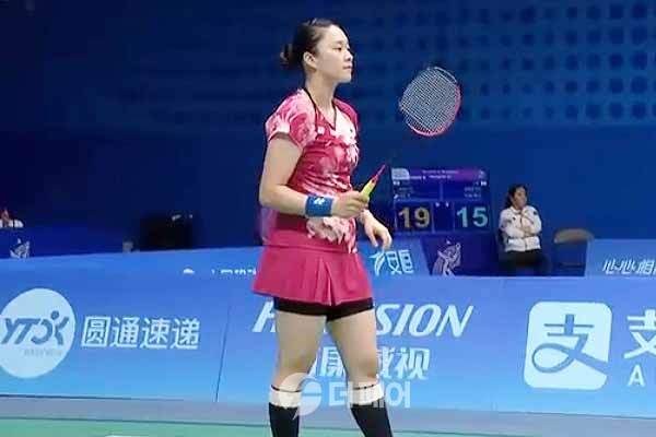 사진 2022 항저우 아시안게임 배드민턴 여자단식 김가은