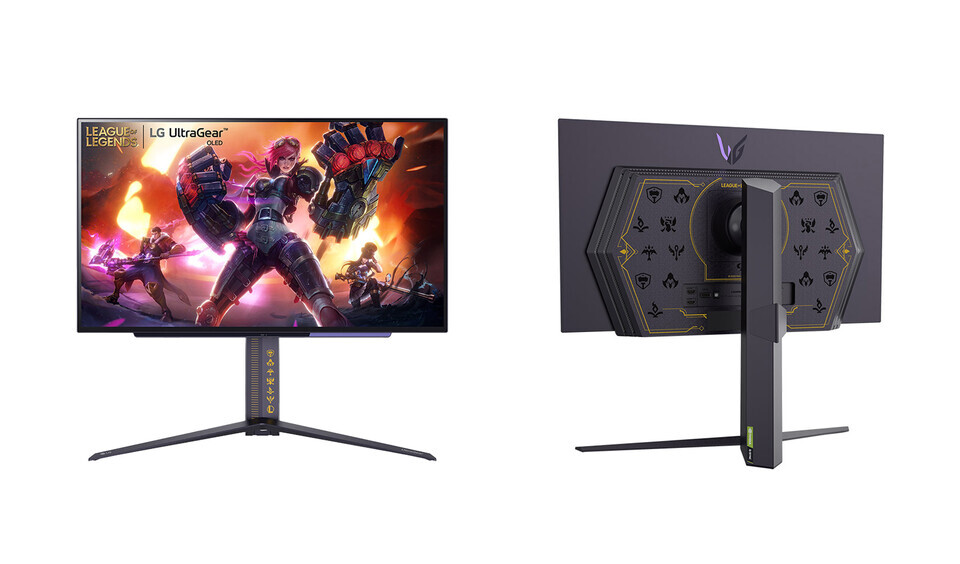 LG전자가 올레드 화질과 인기 게임 '리그 오브 레전드' 디자인을 갖춰 프리미엄 게이밍 경험을 제공하는 LG 울트라기어 게이밍모니터 신제품을 출시했다. / 사진제공=LG전자