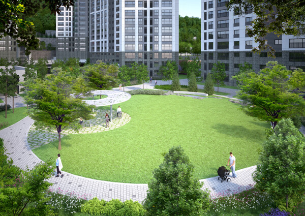 사진제공=대우건설 / 김해 삼계 푸르지오 센트럴파크 조경공간 '그린플라자'