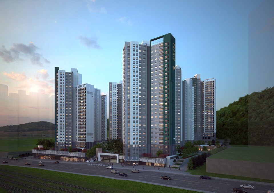 사진제공=대우건설 / 김해 삼계 푸르지오 센트럴파크 야경 투시도