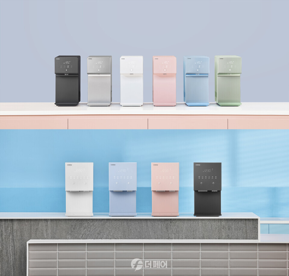 (위)코웨이 아이콘 정수기2, (아래)코웨이 아이콘 얼음정수기 제품 이미지 / 사진제공=코웨이