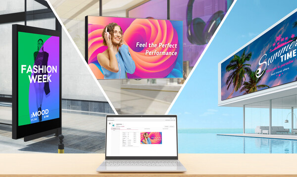 사진제공=LG전자 / 'LG 커넥티드케어' 솔루션을 사용하면 사이니지 상태와 에너지 사용량 등을 실시간으로 모니터링하고 원격 제어할 수 있다.