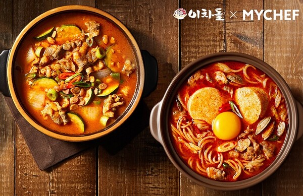 사진=이차돌×마이셰프 ‘이차돌 된장찌개’ & ‘이차돌 쫄면순두부’. 마이셰프 제공