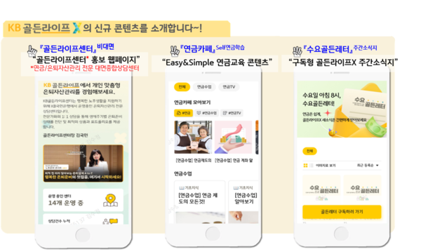 사진제공=KB국민은행 / 'KB골든라이프X' 서비스 개편