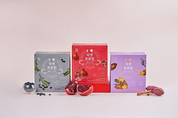 배우 이윤미와 개발한 ‘리셋프로틴 쉐이크'/사진제공=엄마사랑