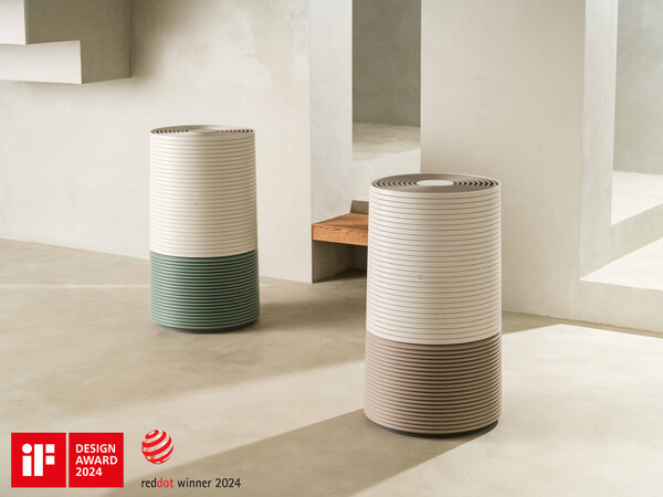 사진제공=교원 웰스 / iF 디자인 어워드와 레드닷 디자인 어워드에서 2관왕을 수상한 에어가든 공기청정기