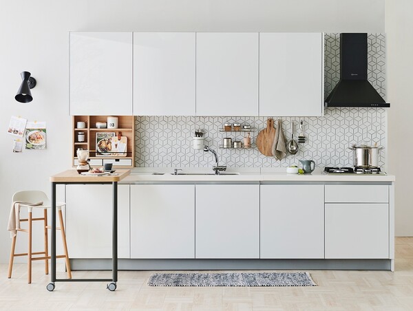 사진제공=한샘 / 밀란100 퓨어 화이트 부엌