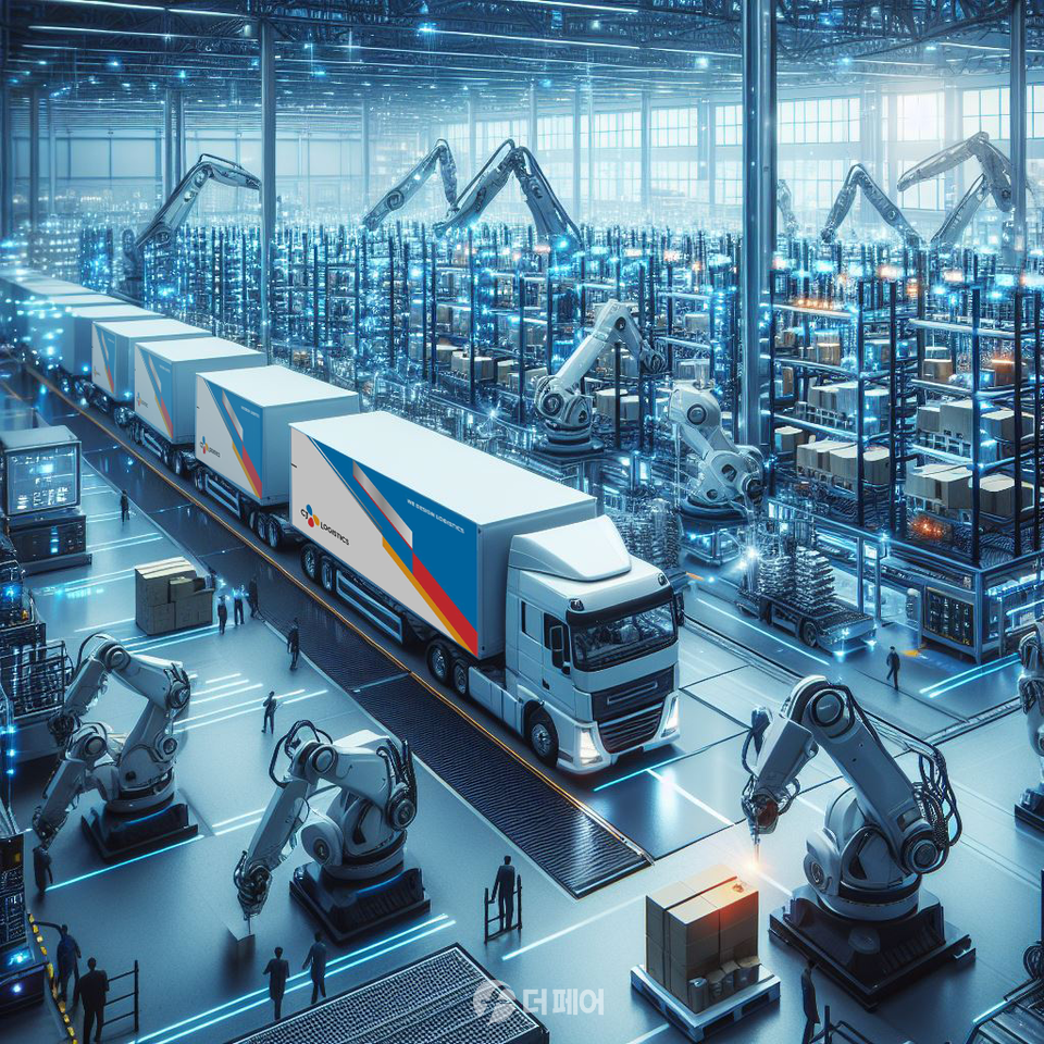 CJ대한통운 스마트 물류 시스템 AI 생성 이미지 / 사진=더페어