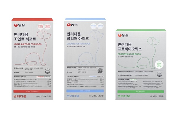 반려다움 반려견 영양제 3종 이미지 / 사진=농심