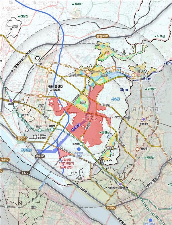 고양창릉 기업이전단지 위치도. 사진=LH