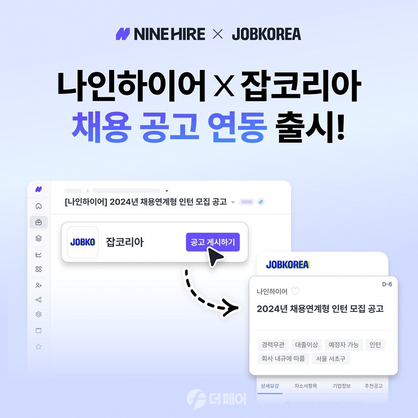 나인하이어·잡포리아 채용 공고 연동 서비스 홍보 이미지 / 사진제공=잡코리아