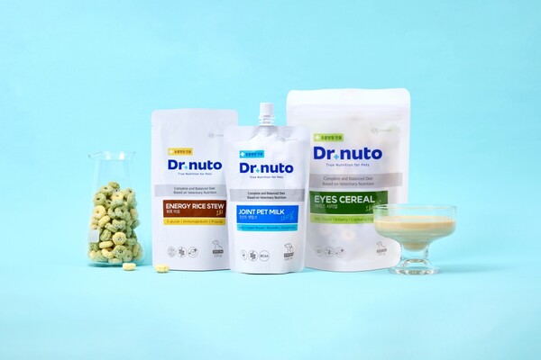  대상펫라이프의 펫푸드 브랜드 ‘닥터뉴토(Dr. nuto)’가 반려동물의 건강관리와 치료 후 회복을 돕는 동물병원 전용 기능성 제품 3종을 출시한다고 8일 밝혔다. 사진=  대상펫라이프