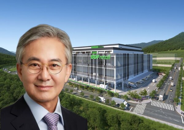  홍석조 BGF그룹 회장이  국내 편의점 업계 최대 규모로 건립되는 부산 신규 물류센터 기공식에서 소감을 밝혔다. 사진= BGF리테일