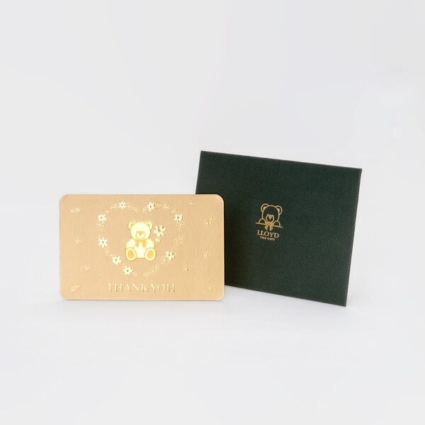 로이드(LLOYD)가 추석 대목을 맞아 선물용 순금 카드의 판매가 급증했다고 6일 밝혔다. 사진= 이랜드