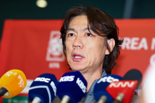 한국 국가대표 축구 홍명보 감독이 월드컵 예선 경기에 대한 절반의 만족감을 표했다. 사진=연합뉴스