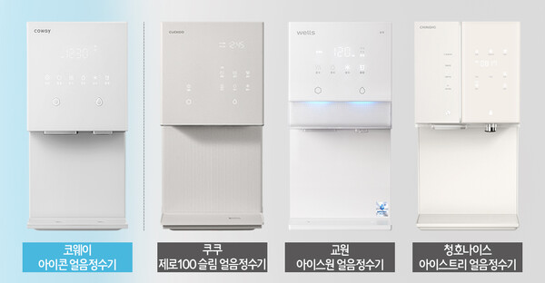 코웨이가 자사 아이콘 얼음정수기 지식재산권 보호를 위해 적극적으로 나선다. 교원웰스 아이스원 얼음정수기 상대로 판매 금지 및 손해배상청구 소송을 제기했으며, 쿠쿠홈시스와 청호나이스에 경고장을 송부했다고 23일 밝혔다. 사진= 코웨이