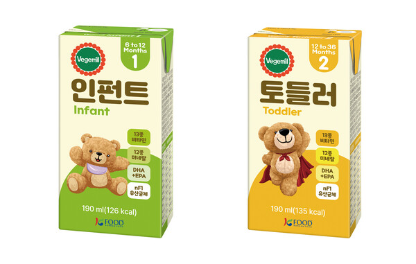 정식품 베트남 수출용 영유아식 ‘베지밀 인펀트’, ‘베지밀 토들러’. 사진= 정식품