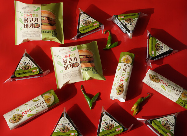 ‘진주땡초김밥’ 푸드 3종. 사진= 세븐일레븐