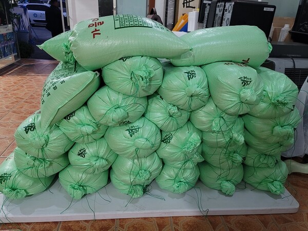 하의면 익면의 기부자 쌀 600kg  / 사진=신안군