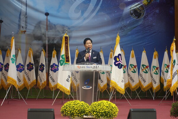 공영민 고흥군수 격려사 / 사진=고흥군