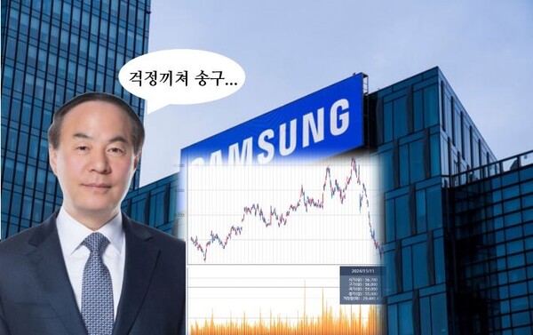 삼성전자 주가가 하락세를 이어가고 있다. 사진=연합뉴스, 자료=한국거래소