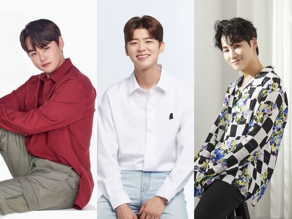 (왼쪽부터) 박서진, 박지현, 김희재. 사진= 타조엔터테인먼트, 티엔엔터테인먼트