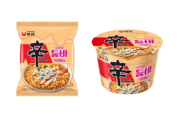 농심 신라면툼바 봉지면, 용기면 이미지.