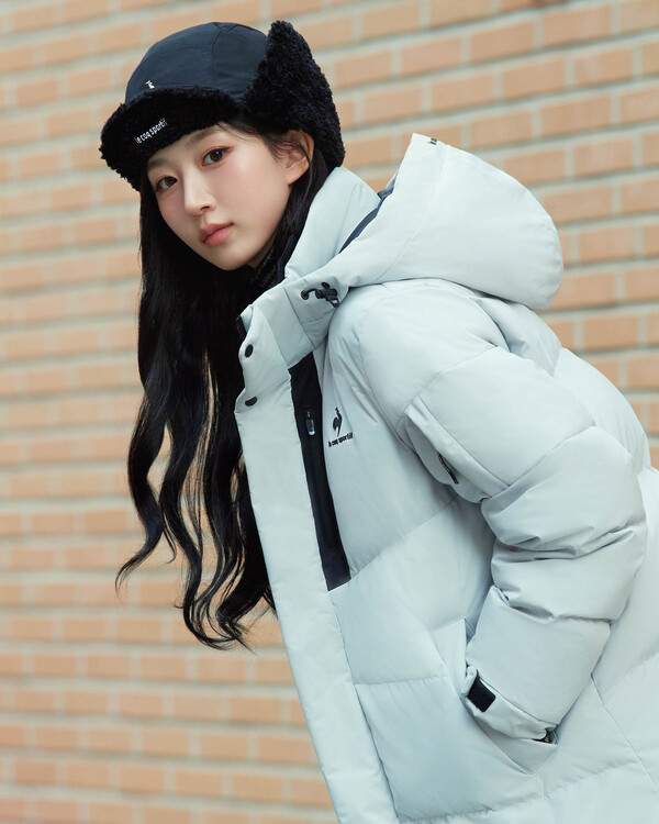 엔믹스 해원 설윤과 함께 캠페인 전개 및 다운 신제품 공개. 사진= 르꼬끄 스포르티브