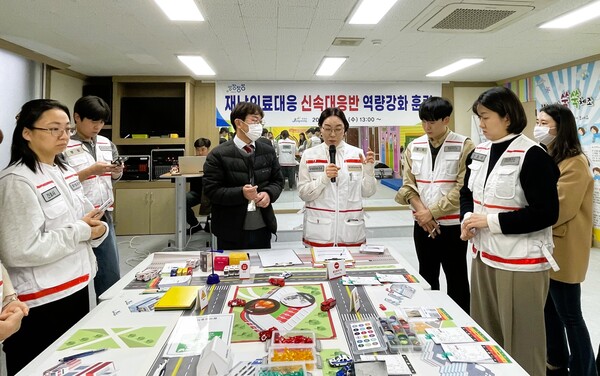 장성군이 27일 보건소에서 ‘신속대응반 역량강화훈련’을 실시했다 / 사진=장성군