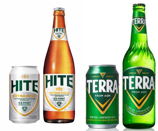 지난 9월 디자인 리뉴얼한  하이트 맥주(왼쪽)와  사진= 하이트진로