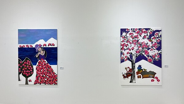 저녁노을미술관  '김은옥 초대전-1004송이 동백꽃, 신안 이야기'  / 사진 = 신안군