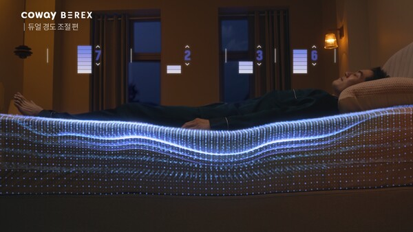 코웨이 스마트매트리스는 사용자에 맞춰 매트리스를 조절한다. 사진=코웨이
