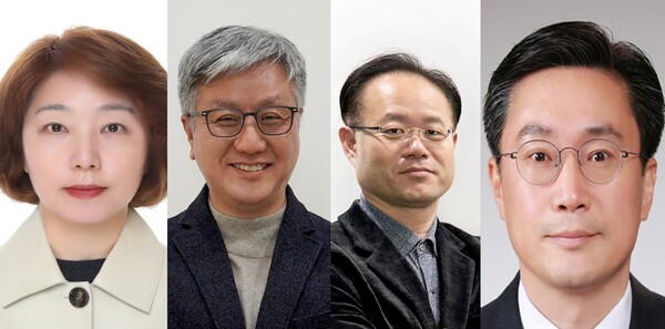 (왼쪽부터) 풀무원다논(주) 홍영선 대표, (주)풀무원 김태석 풀무원기술원장,  풀무원샘물(주) 백동옥 대표, (주)풀무원 김종헌 경영기획실장. 사진= 풀무원