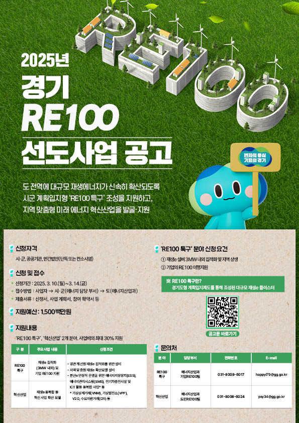 2025년 「경기 RE100 선도사업」 웹포스터 / 사진 = 경기도