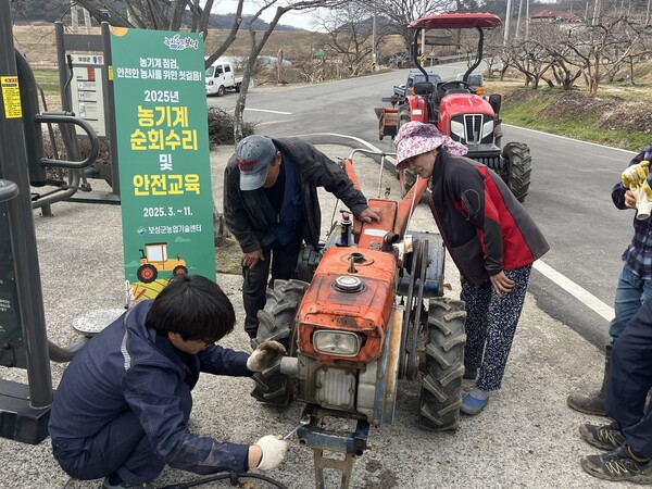 보성군, 2025년 농기계 순회 수리·안전교육 시작_보성군은 13일부터 ‘농기계 순회 수리 및 안전교육’을 시작했다_(벌교읍 징광리) / 사진=보성군
