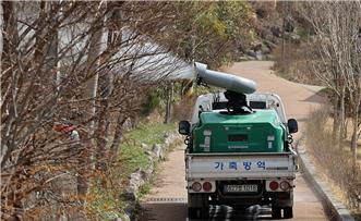 세량지 진입로 방역 장면 / 사진=화순군