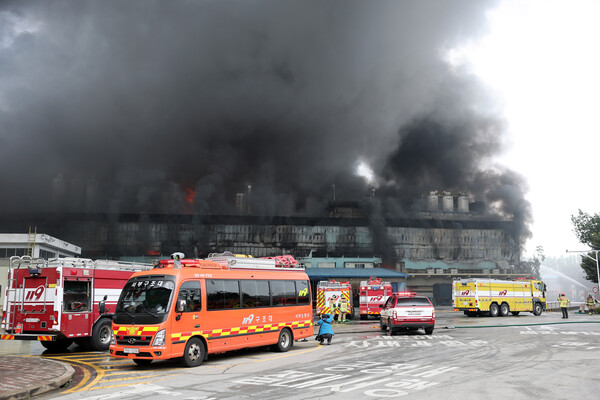 금호타이어 광주공장 화재 사고 현장 / 사진=광산구