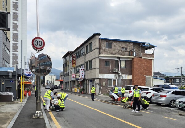 구례군, 장마철 상습침수구역 하수도시설 정비) 구례읍 일원 하수도시설 정비 모습 / 사진 = 구례군