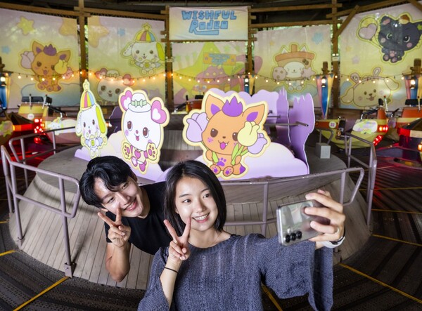 NCT WISH 테마로 꾸며진 에버랜드 어트랙션 챔피온쉽 로데오 / 사진=삼성물산