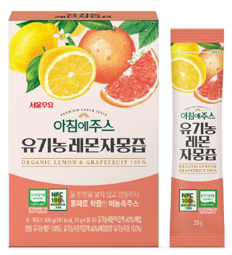 서울우유협동조합, 아침에주스 유기농 레몬자몽즙 / 사진=서울우유협동조합