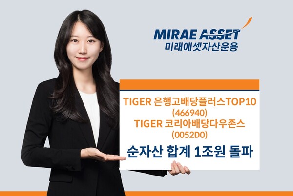 K배당시리즈 TIGER ETF 2종 순자산 1조 돌파 / 사진=미래에셋자산운용