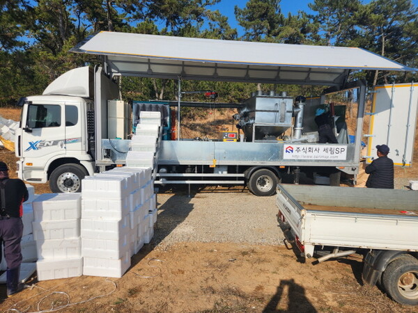 어업용 폐스티로폼 감용기 / 사진 = 해남군